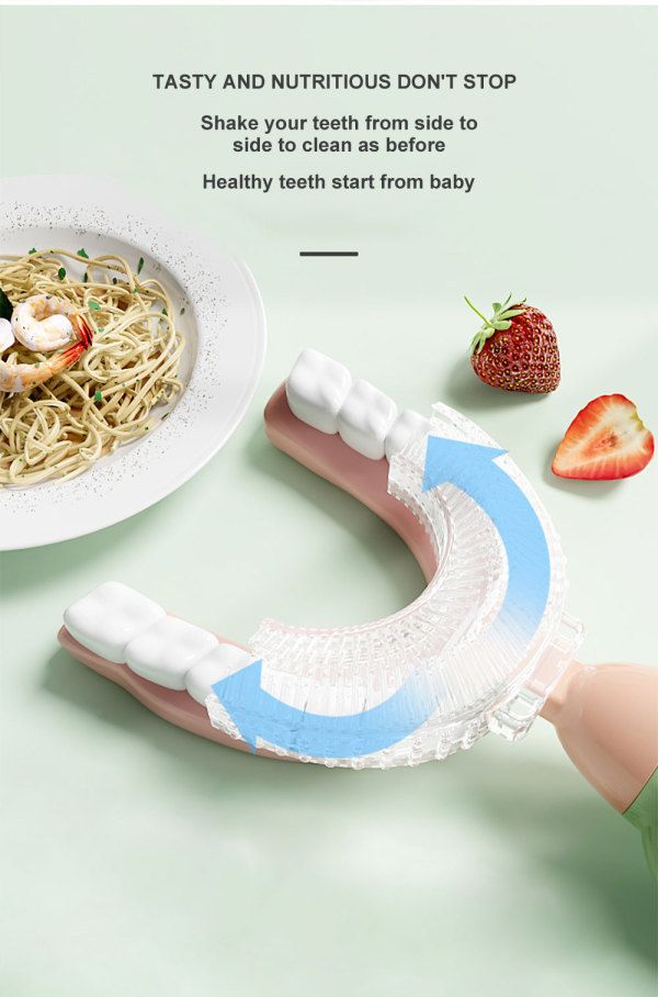 Baby Toothbrush Children 360 Degree U-shaped Baby Brush Kids Teeth Oral Care Cleaning Child Toothbrush Teethers Soft Silicone