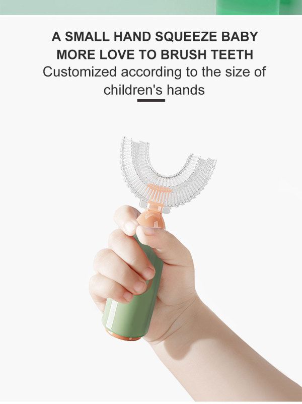 Baby Toothbrush Children 360 Degree U-shaped Baby Brush Kids Teeth Oral Care Cleaning Child Toothbrush Teethers Soft Silicone
