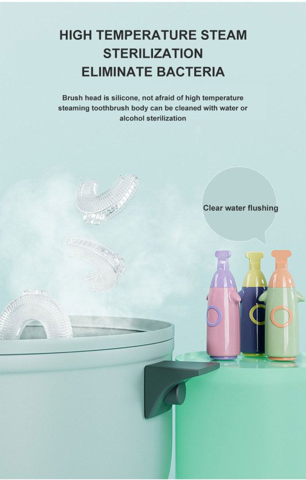 Baby Toothbrush Children 360 Degree U-shaped Baby Brush Kids Teeth Oral Care Cleaning Child Toothbrush Teethers Soft Silicone
