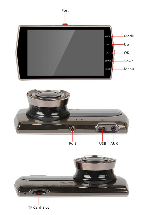 Car DVR WiFi 4.0" Full HD 1080P Dash Cam Rear View Vehicle Video Recorder Parking Monitor Night Vision G-sensor Auto Dash Camera