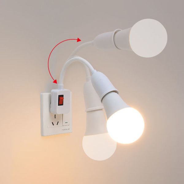 E27 Socket Lamp Bulb Holder Light Socket With Switch Lamp Holder Energy Saving LED Table Lamp Led Base Lamp Base 20cm