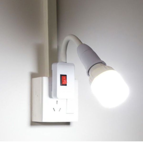 E27 Socket Lamp Bulb Holder Light Socket With Switch Lamp Holder Energy Saving LED Table Lamp Led Base Lamp Base 20cm