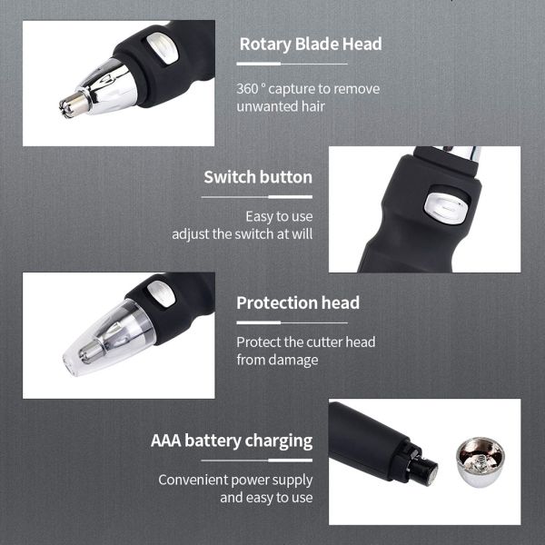 Electric Shaving Nose Ear Trimmer Safety Face Care Nose Hair Trimmer for Men Shaving Hair Removal Razor Beard Cleaning Machine