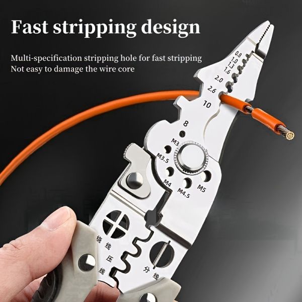 Crimper Cable Cutter Adjustable Automatic Wire Stripper Multifunctional Stripping Crimping Pliers Terminal Hand Tool