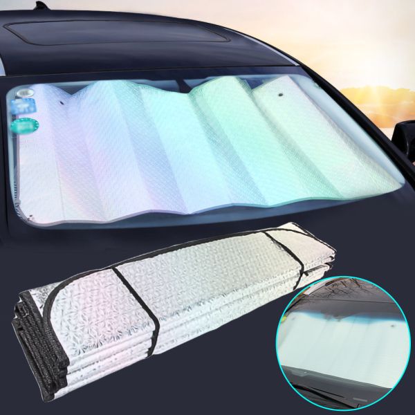 140*70CM Car Sun Shade UV visiere Protection Curtain Sunshade Film Windshield Visor Front Windshield Sunshade Cover Picnic Mat