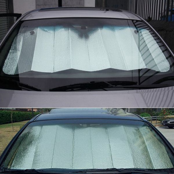 140*70CM Car Sun Shade UV visiere Protection Curtain Sunshade Film Windshield Visor Front Windshield Sunshade Cover Picnic Mat