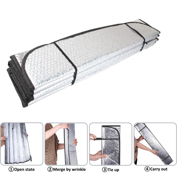 140*70CM Car Sun Shade UV visiere Protection Curtain Sunshade Film Windshield Visor Front Windshield Sunshade Cover Picnic Mat