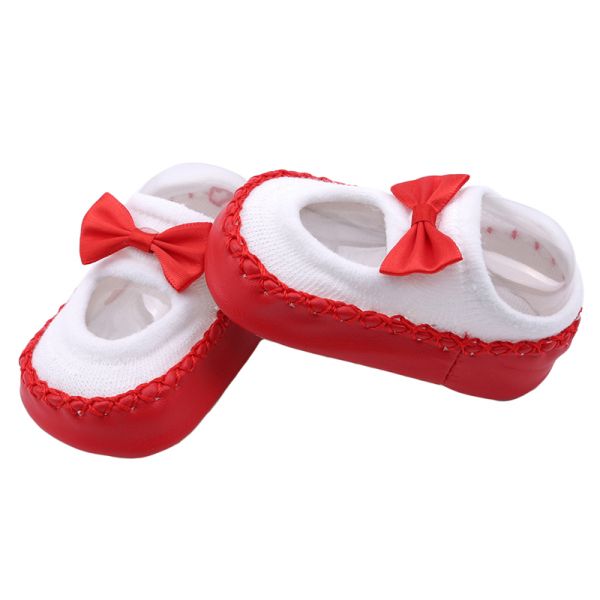 （0-2 year）Baby shoes socks Children Infant Cartoon Socks Kids Indoor Floor Socks Leather Sole Non-Slip Thick Towel Socks