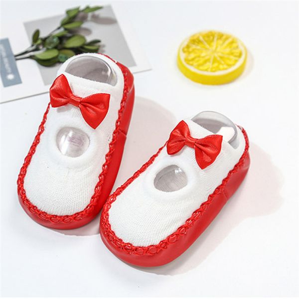 （0-2 year）Baby shoes socks Children Infant Cartoon Socks Kids Indoor Floor Socks Leather Sole Non-Slip Thick Towel Socks