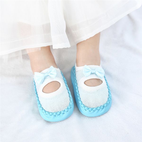 （0-2 year）Baby shoes socks Children Infant Cartoon Socks Kids Indoor Floor Socks Leather Sole Non-Slip Thick Towel Socks