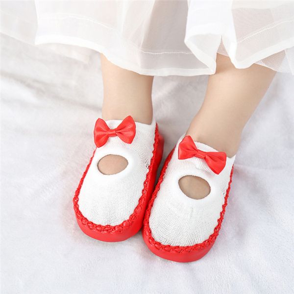 （0-2 year）Baby shoes socks Children Infant Cartoon Socks Kids Indoor Floor Socks Leather Sole Non-Slip Thick Towel Socks