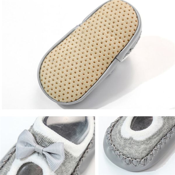 （0-2 year）Baby shoes socks Children Infant Cartoon Socks Kids Indoor Floor Socks Leather Sole Non-Slip Thick Towel Socks