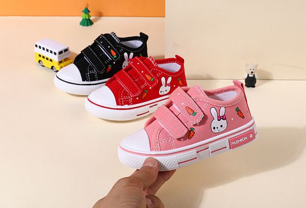 New Children Canvas Board Shoes Kids Loafers for Girls Boys Sport Running Trainers Fashion Breathable Baby Canvas Sneakers Flats