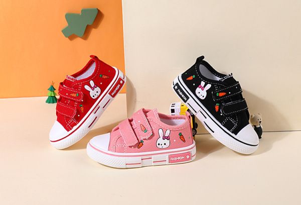 New Children Canvas Board Shoes Kids Loafers for Girls Boys Sport Running Trainers Fashion Breathable Baby Canvas Sneakers Flats