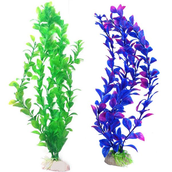 1Pcs Underwater Aquarium Viewing Decoration Ornament Artificial Plastic Plant Aquarium Fish Tank Green Purple Fake Water Grass
