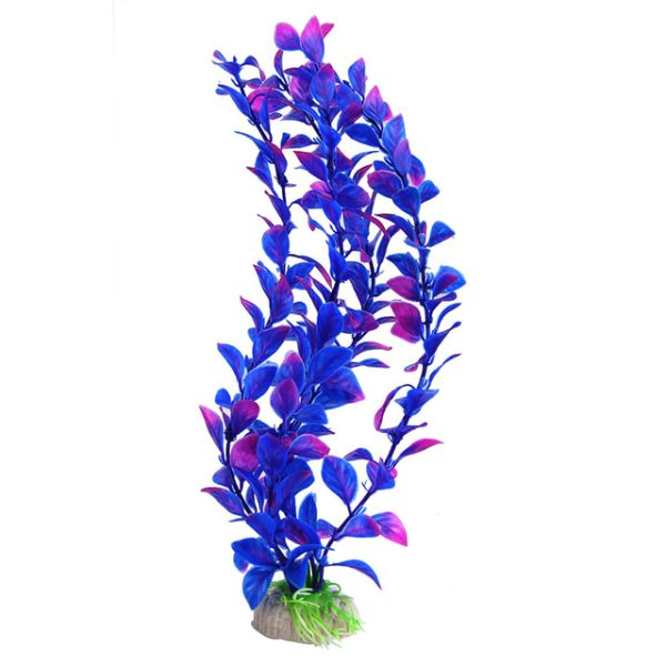 1Pcs Underwater Aquarium Viewing Decoration Ornament Artificial Plastic Plant Aquarium Fish Tank Green Purple Fake Water Grass
