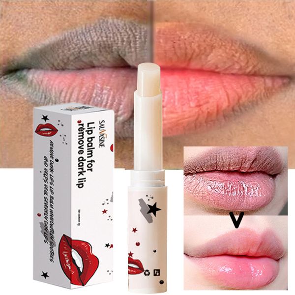 Lip Black Removal Lip Balm Pink Lip Lightening Melanin Fade Lip Balm Moisturizing Lip Brighten Cream Lip Care Makeup Beauty