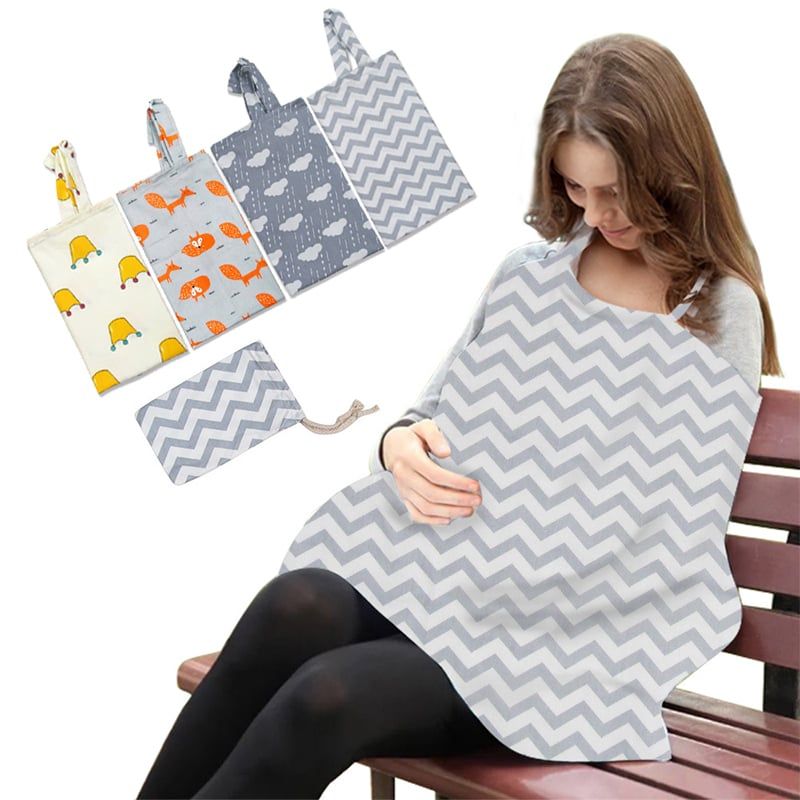 Breathable Baby Feeding Nursing Covers Mum Breastfeeding Nursing Poncho Cover Up Adjustable Privacy Apron Outdoors Nursing Cloth