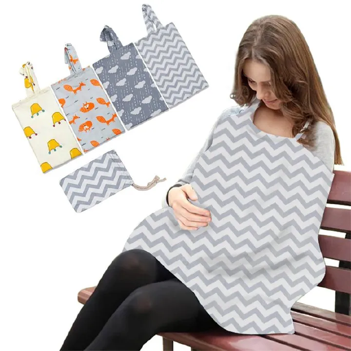 Breathable Baby Feeding Nursing Covers Mum Breastfeeding Nursing Poncho Cover Up Adjustable Privacy Apron Outdoors Nursing Cloth