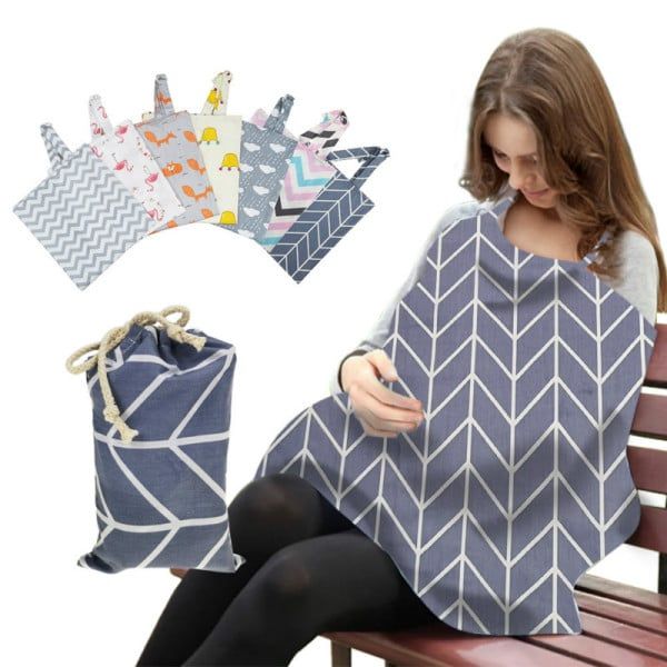 Breathable Baby Feeding Nursing Covers Mum Breastfeeding Nursing Poncho Cover Up Adjustable Privacy Apron Outdoors Nursing Cloth