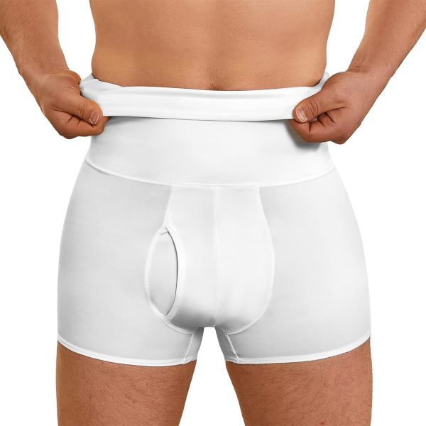 Men Tummy Control Shapewear Shorts High Waist Slimming Body Shaper Waist Trainer Girdle Compression Underwear Boxer Brief