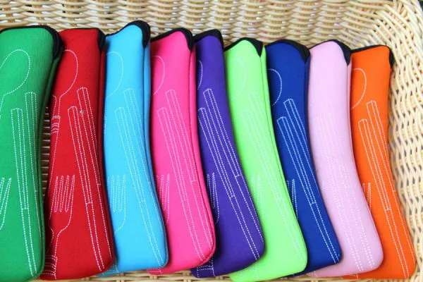 Portable Travel Cutlery 3Pcs Stainless Steel Tableware Dinnerware Camping Cutlery Set Fork Spoon chopsticks Set