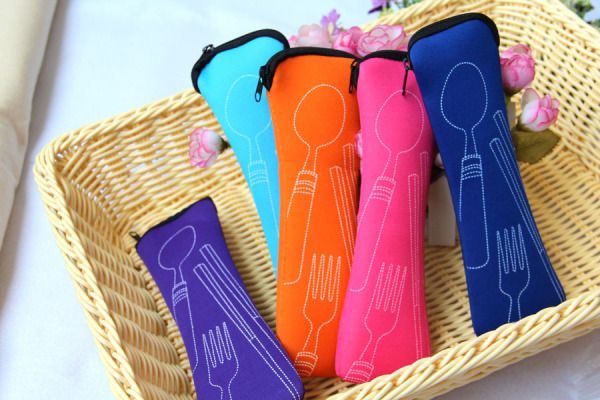 Portable Travel Cutlery 3Pcs Stainless Steel Tableware Dinnerware Camping Cutlery Set Fork Spoon chopsticks Set