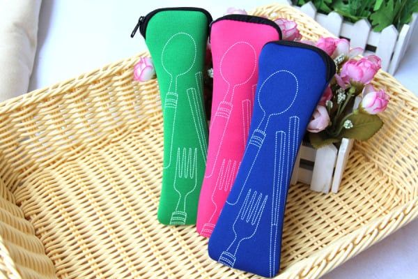 Portable Travel Cutlery 3Pcs Stainless Steel Tableware Dinnerware Camping Cutlery Set Fork Spoon chopsticks Set