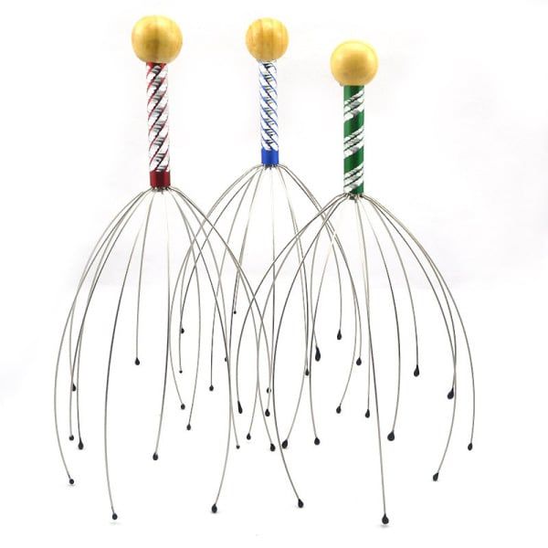 1PC Octopus Head Massager Scalp Relaxation Relief Body Massager Remove Muscle Tension Tiredness Metal Head Massager Instrument