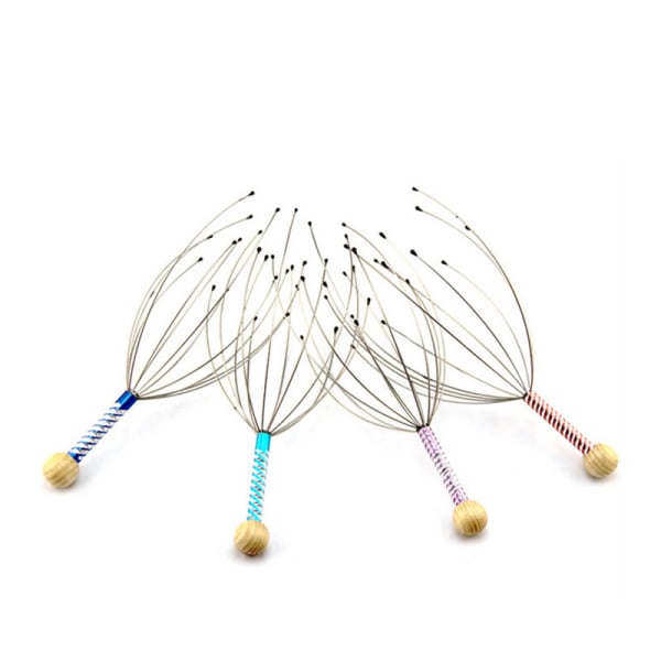 1PC Octopus Head Massager Scalp Relaxation Relief Body Massager Remove Muscle Tension Tiredness Metal Head Massager Instrument