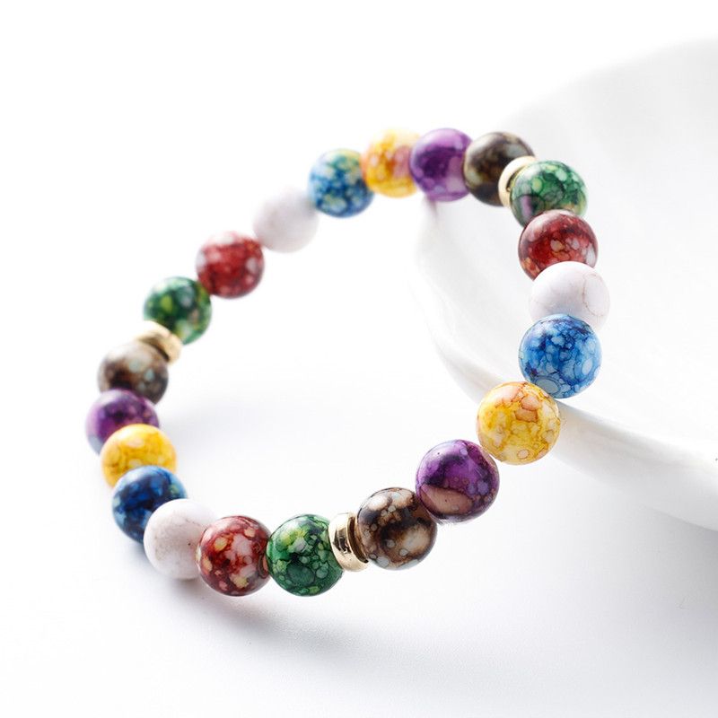 7 Chakras Reiki Healing Stone Bracelet Yoga Balance Energy Natural Volcanic Stones Beads DIY Handmade Jewelry Beaded Bracelets