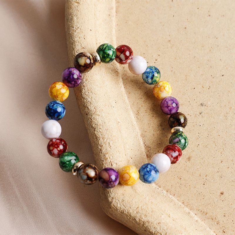 7 Chakras Reiki Healing Stone Bracelet Yoga Balance Energy Natural Volcanic Stones Beads DIY Handmade Jewelry Beaded Bracelets