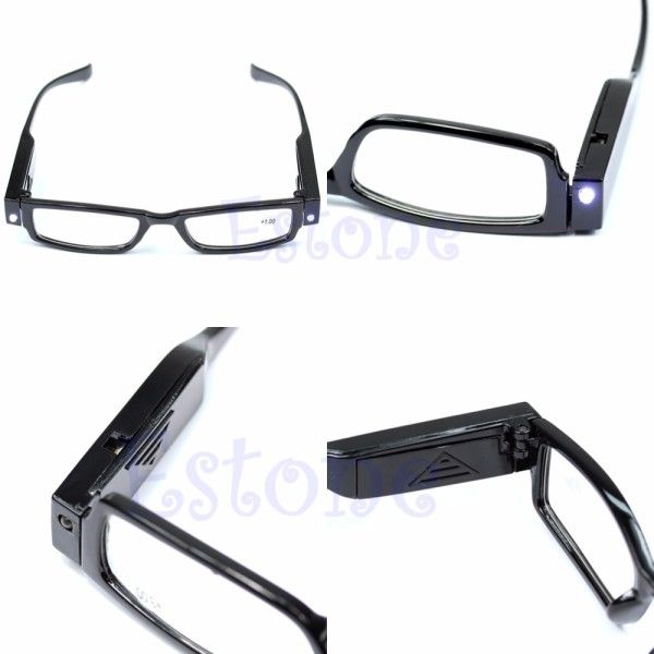 Multi Strength LED Reading Glasses Eyeglass Spectacle Diopter Magnifier Light UP