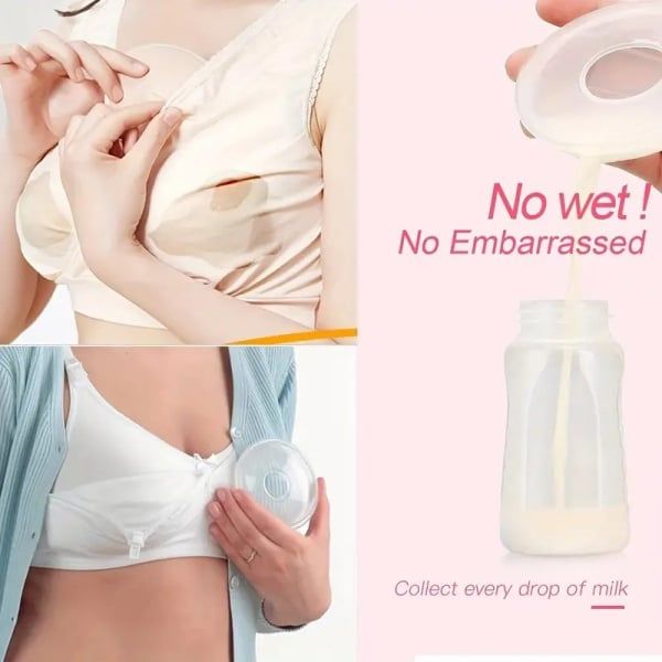 Wearable Breast Milk Collector Shell Silicone Baby Breastfeeding Washable Anti-Overflow Pad Reusable Nursing Pads Postnatal Care