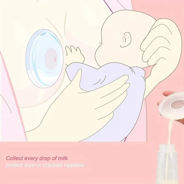 Wearable Breast Milk Collector Shell Silicone Baby Breastfeeding Washable Anti-Overflow Pad Reusable Nursing Pads Postnatal Care