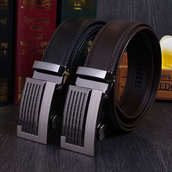 Men's genuine leather belt automatic buckle designer belts