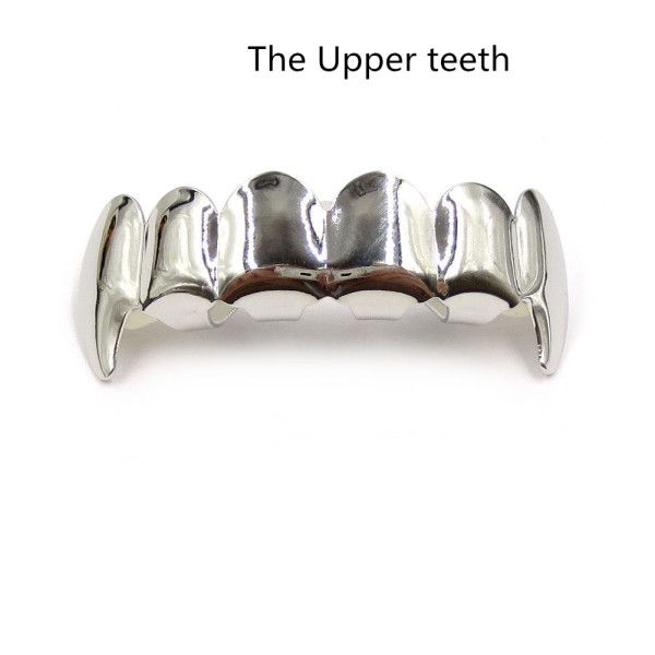 24K Gold Plated Grillz for Mouth Top Bottom Hip Hop Teeth