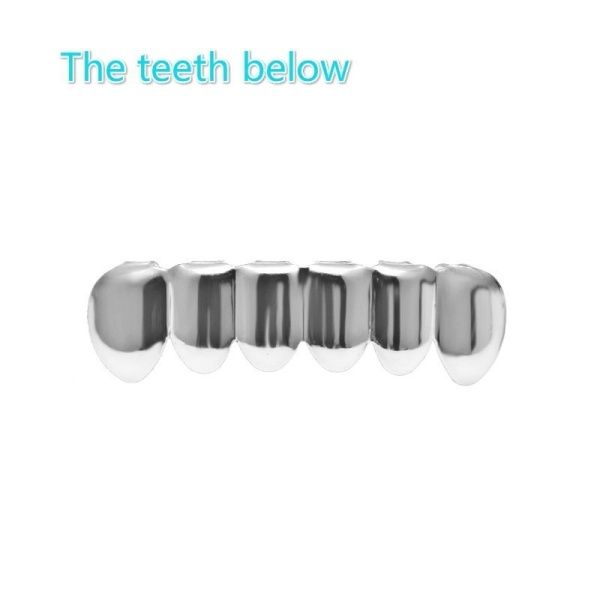 24K Gold Plated Grillz for Mouth Top Bottom Hip Hop Teeth