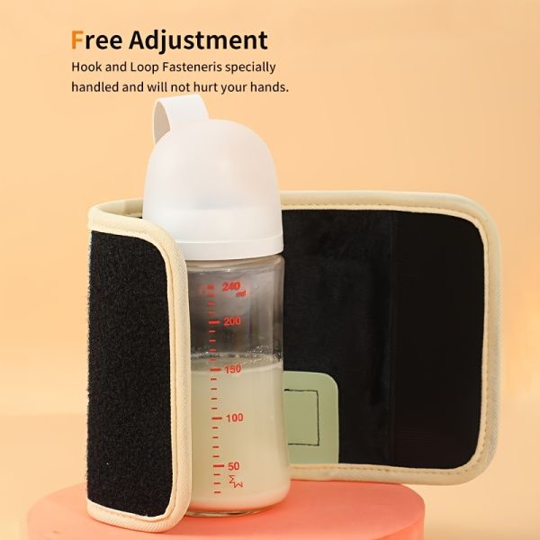 USB Feeding Bottle Warmer Bag Outdoor Winter Insulated Breastmilk Heating Bag Insulated Baby Bottle Stroller Bag for Home Travel