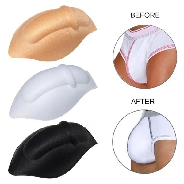 Men's Underwear Sponge Pad Swimming Trunks cup Three-dimensional U Convex Cup Upgraded Sexy Contour Push Pad Plastic Anti-glare