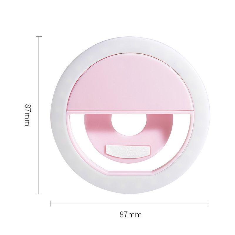 Portable LED Selfie Ring Light Flash For Mobile Phone Fill Light ForUSB Rechargeable Clip Ring Lamp