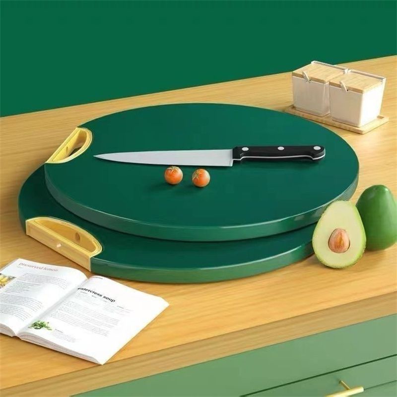Thickened Round Rotatable Cutting Board Kitchen Cutting Board Gold-plated Cutting Board Anti-mildew Non-slip PP Plastic