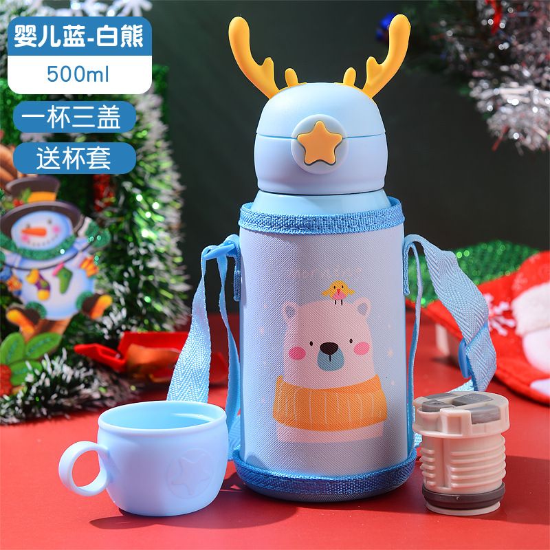 Metal Canteen Pink Kids Water Bottle Vacuum Insulated Water Bottle 316 Stainless Steel Modern Double Walled Thermo Mug