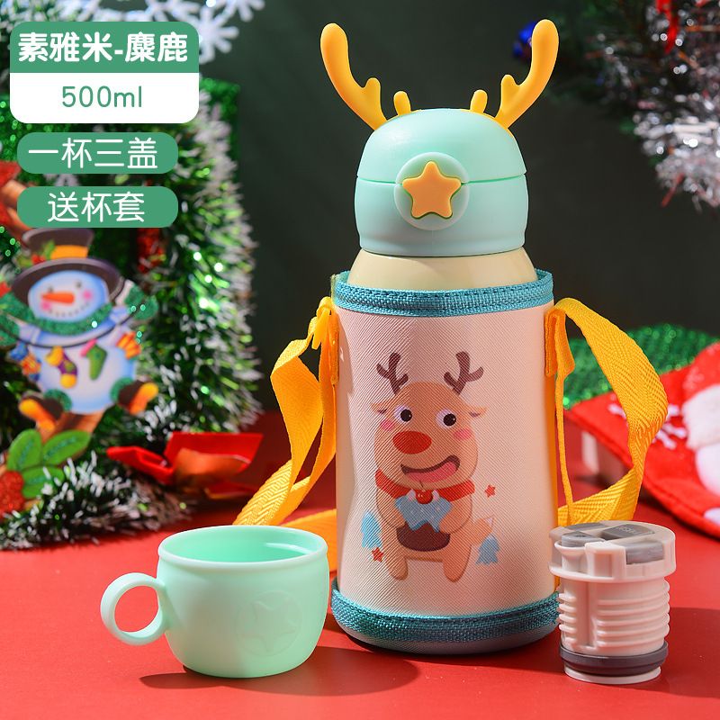 Metal Canteen Pink Kids Water Bottle Vacuum Insulated Water Bottle 316 Stainless Steel Modern Double Walled Thermo Mug