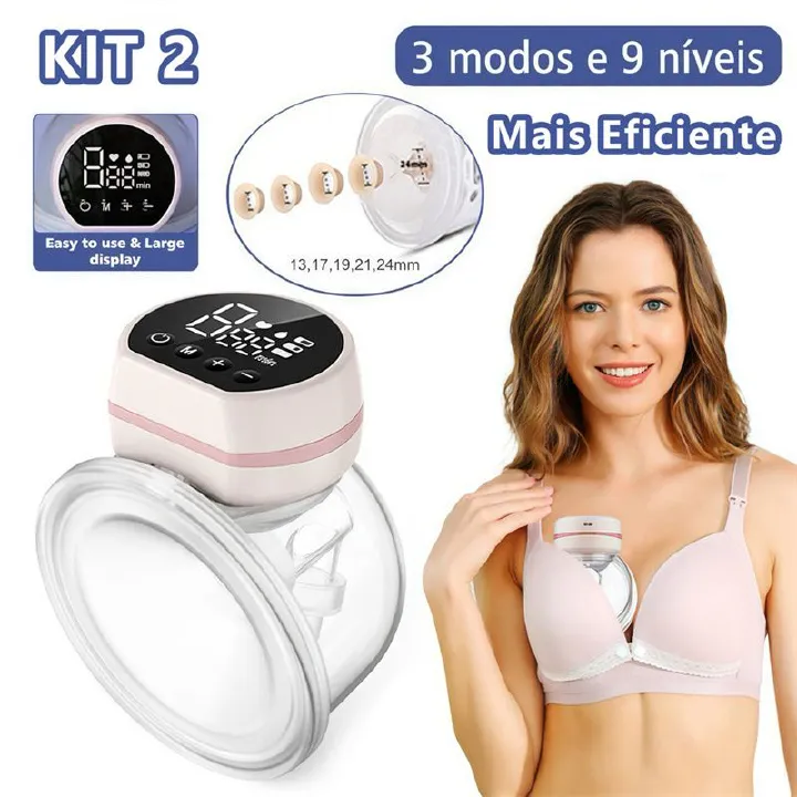 1PCS Wearable Electric Breast Pump Automatic Handsfree Silent USB Rechargeable Milk Extractor Baby Breastfeeding BPA Free
