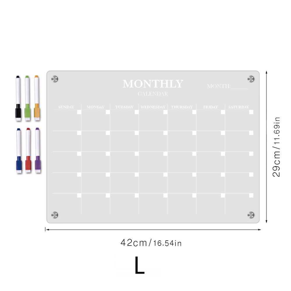 Acrylic Note Board Refrigerator Dry Erase Board Magnetic Clear