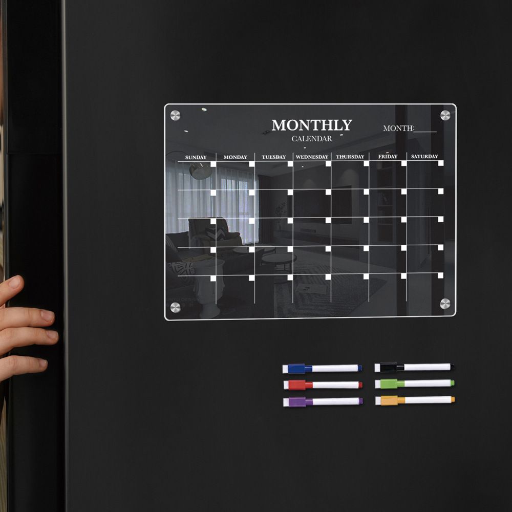 Acrylic Note Board Refrigerator Dry Erase Board Magnetic Clear