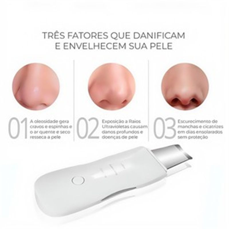 Ultrasonic Skin Scraper Pore Cleaning Facial Deep Cleaning Machine Suitable for Female and Male Beauty Instruments