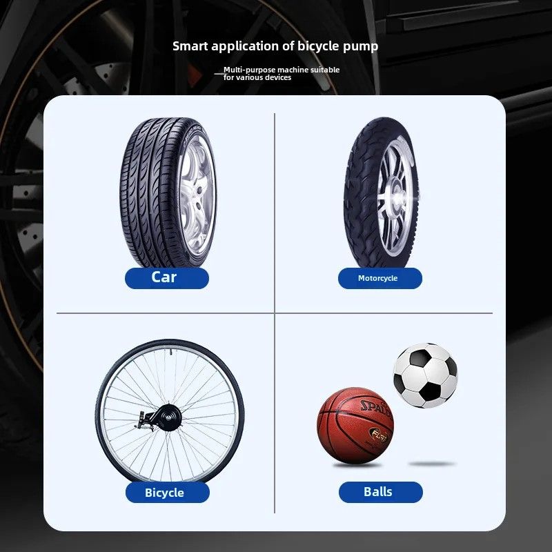 Portable Wireless Car Inflation Pump Convenient Charging Electric Automatic Tire Inflator For Motorcycles And Tricycles