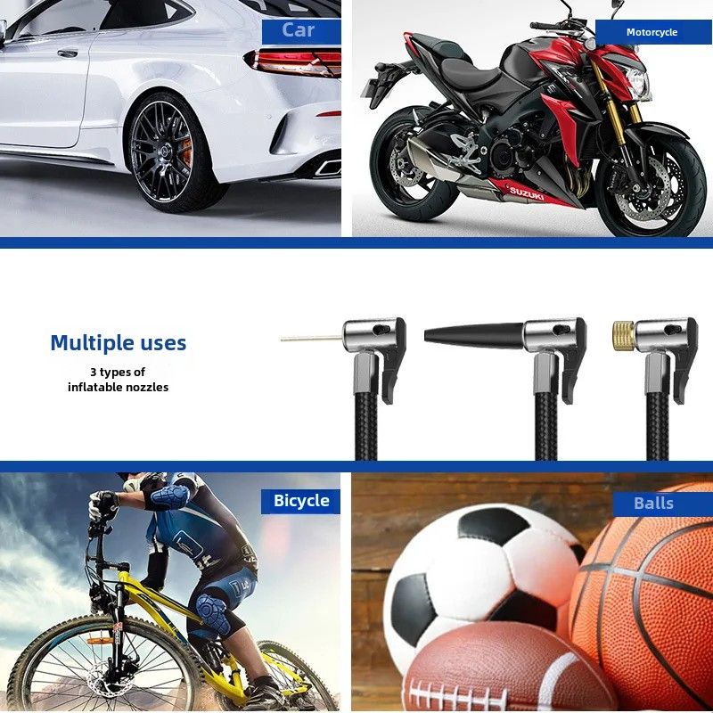 Portable Wireless Car Inflation Pump Convenient Charging Electric Automatic Tire Inflator For Motorcycles And Tricycles